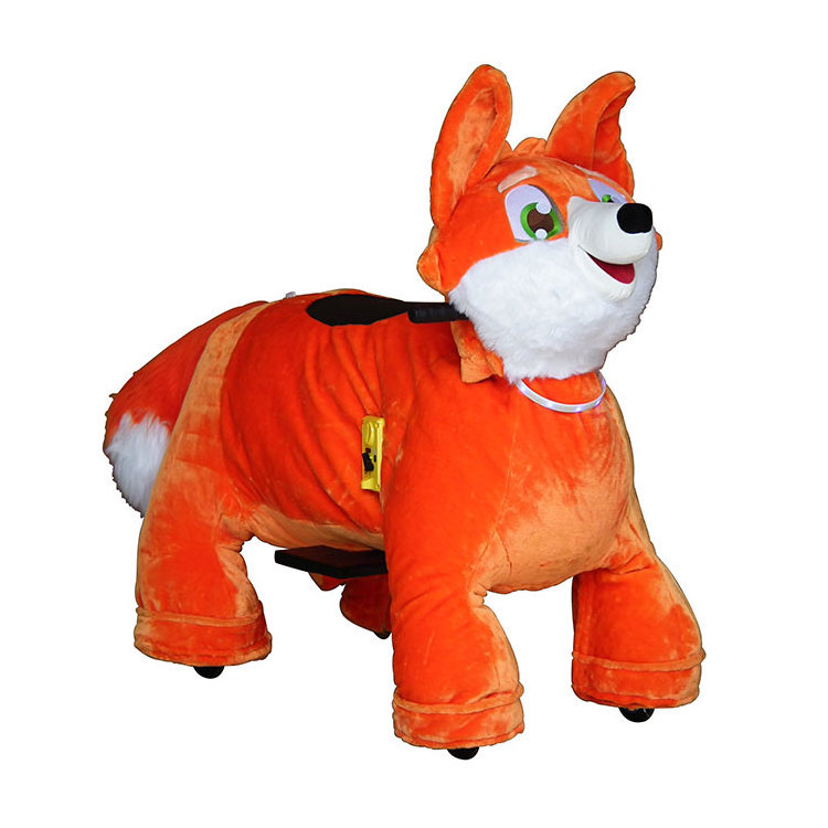 Kids electric battery operated cartoon animal motorized plush riding animals