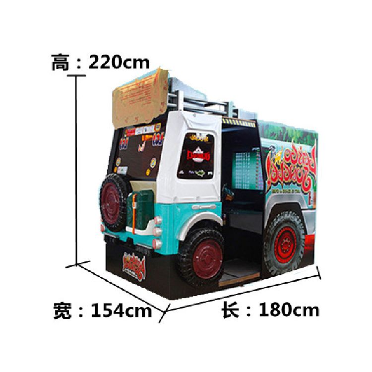 Threeplus coin operated video machine gun simulator shooting arcade game machine lets go to jungle