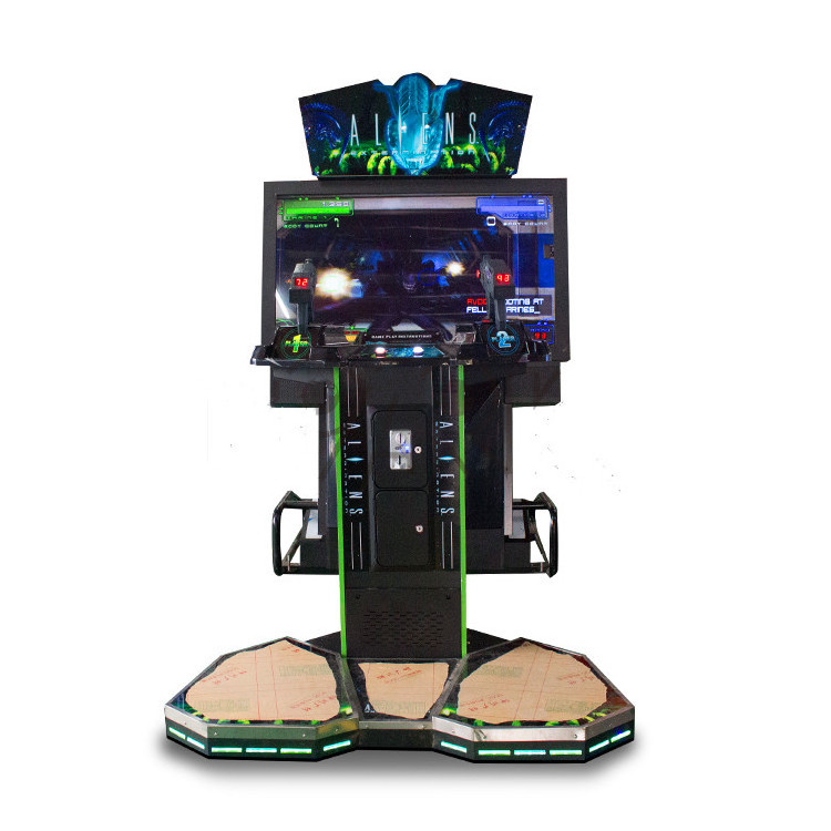 Threeplus 55 inch aliens shooting gun lase arcade game machine for game center