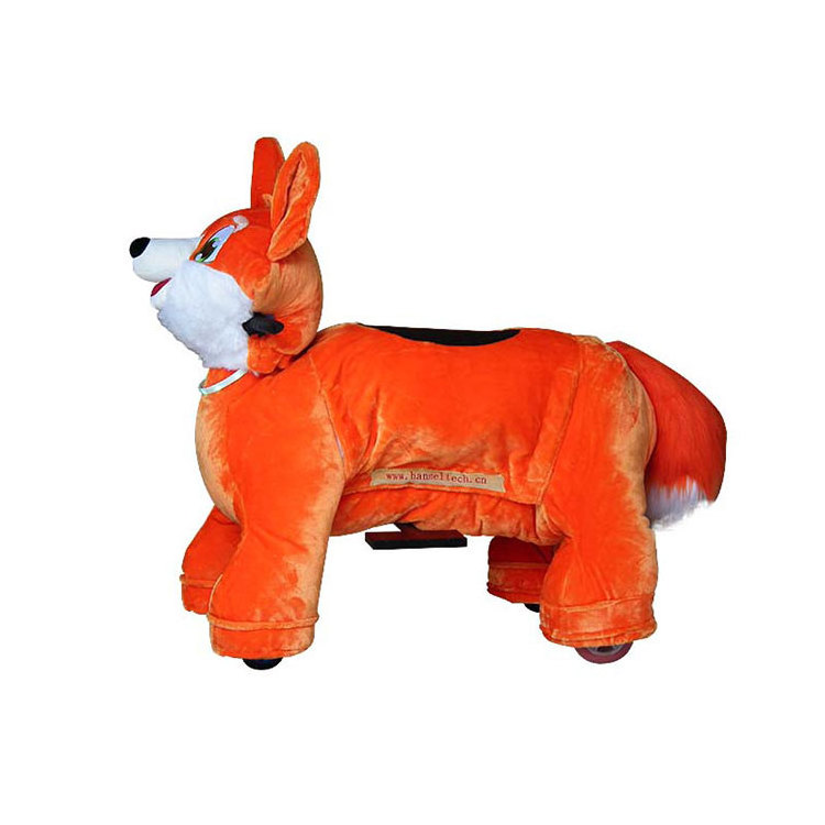 Kids electric battery operated cartoon animal motorized plush riding animals