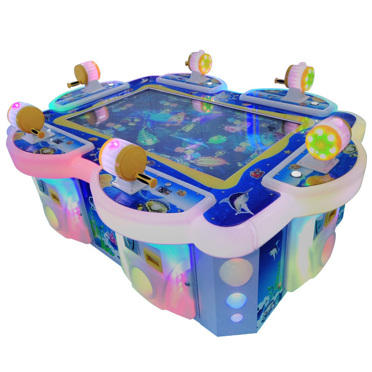 Threeplus hot sale kids indoor 6 players fish games / child coin operated arcade video fishing lottery game machine for sale