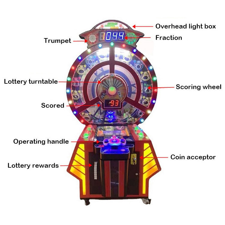 High Profit Coin Operated Arcade Game Machine Little Bear Ferris Wheel Lottery Ticket Arcade Lucky Draw Machine