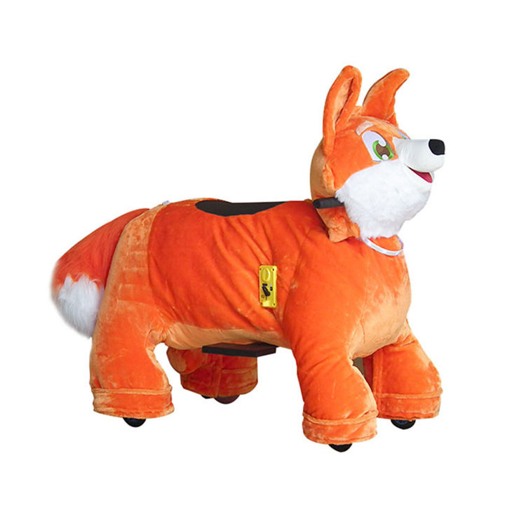 Kids electric battery operated cartoon animal motorized plush riding animals