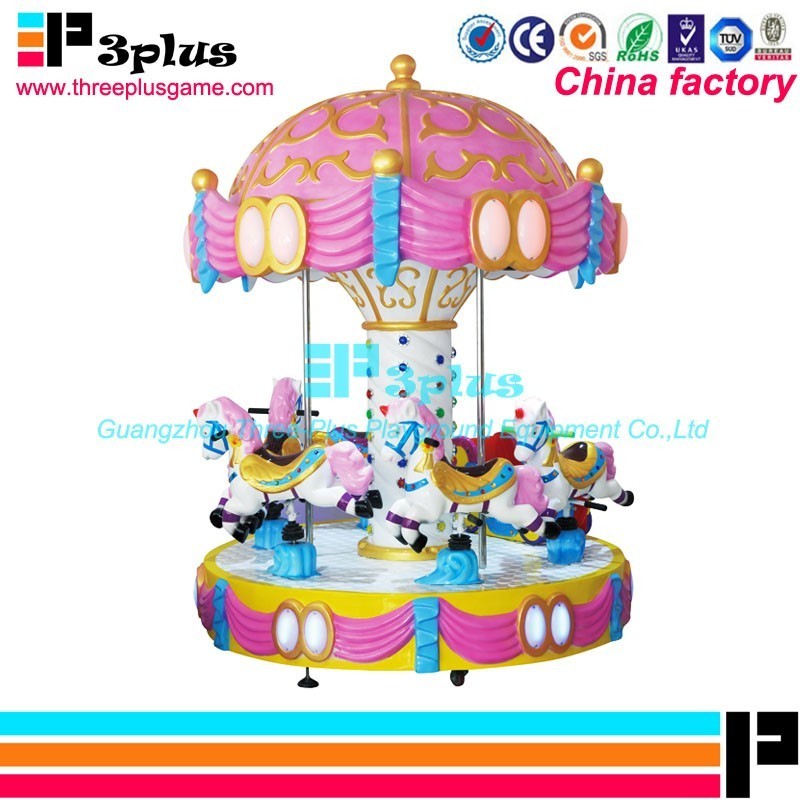 Mini fairground rides small amusement park electric fiberglass carousel horses for sale