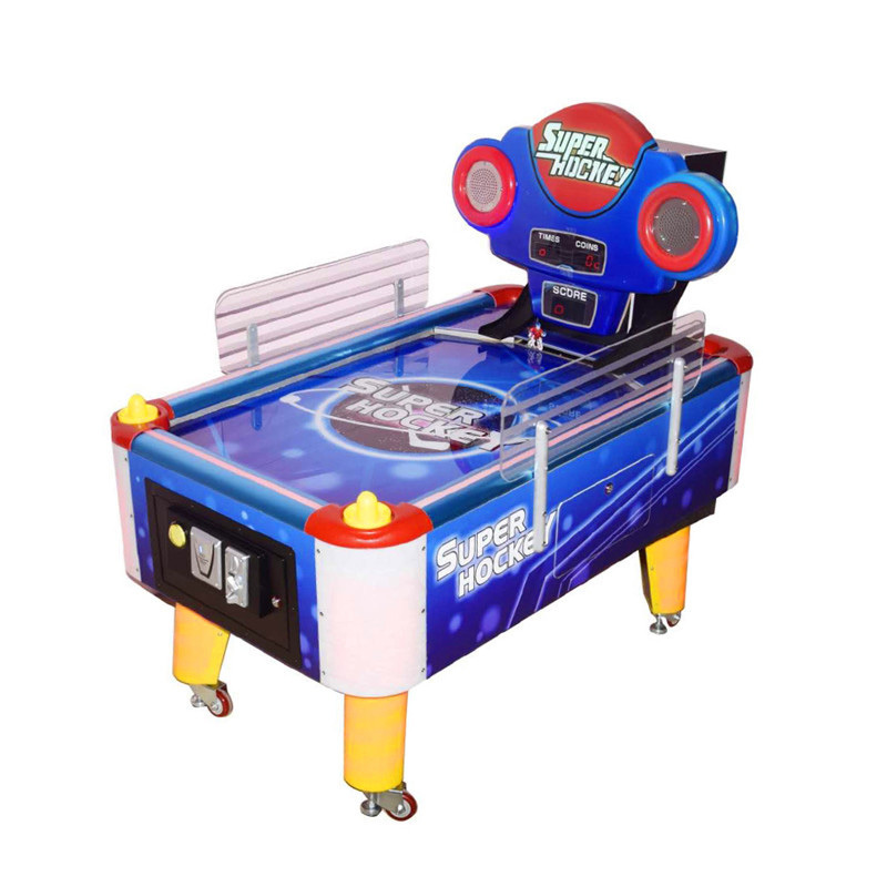 Threeplus coin operated magic multi ball air hockey puck game machine for 2 player