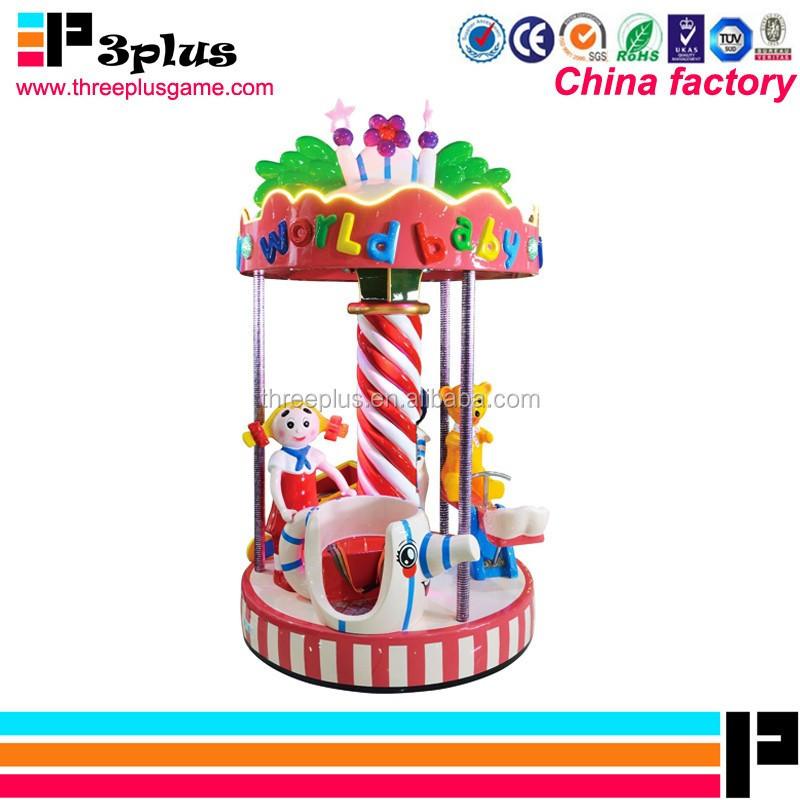 Mini fairground rides small amusement park electric fiberglass carousel horses for sale