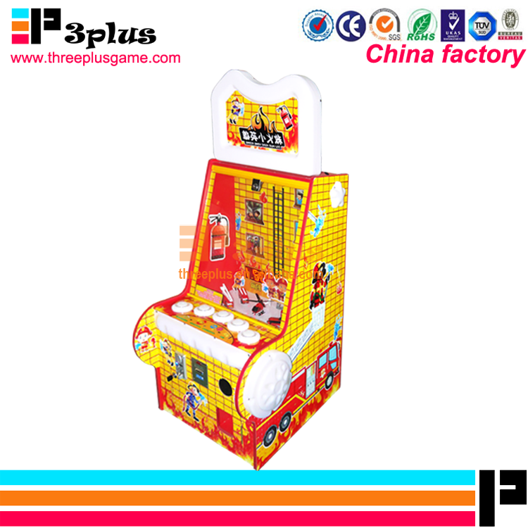 Threeplus coin operated fire fighting rescue her arcade game machine for amusement center