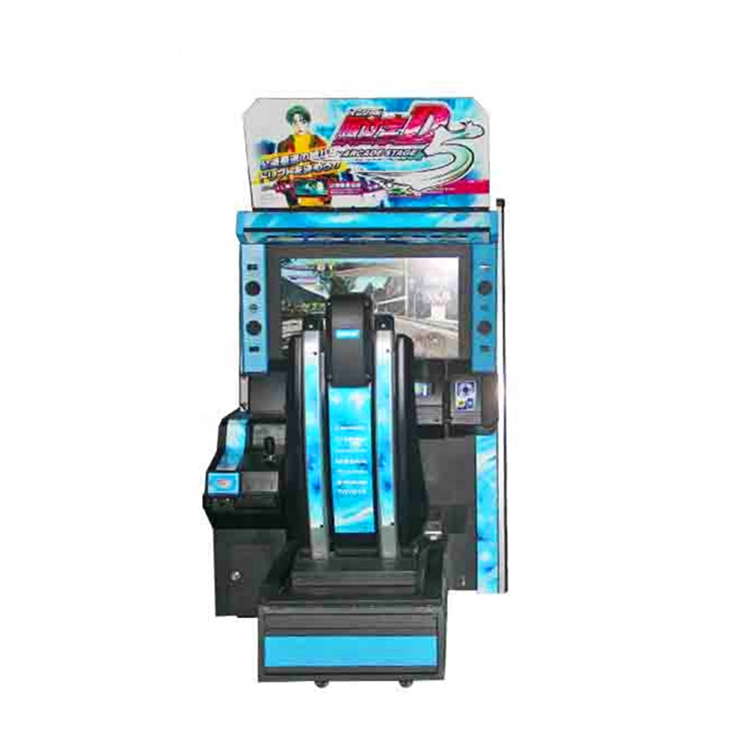 Threeplus coin operated initial d5 electronic simulator car racing arcade game machine for sale