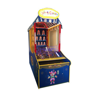 Threeplus indoor coin operated toss coin hit the clown arcade game machine