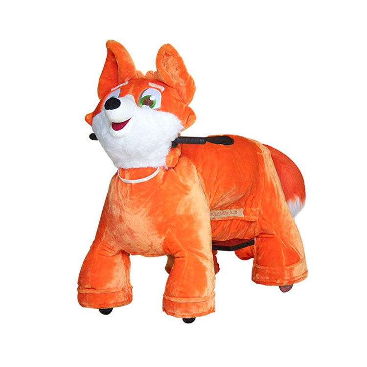 Kids electric battery operated cartoon animal motorized plush riding animals