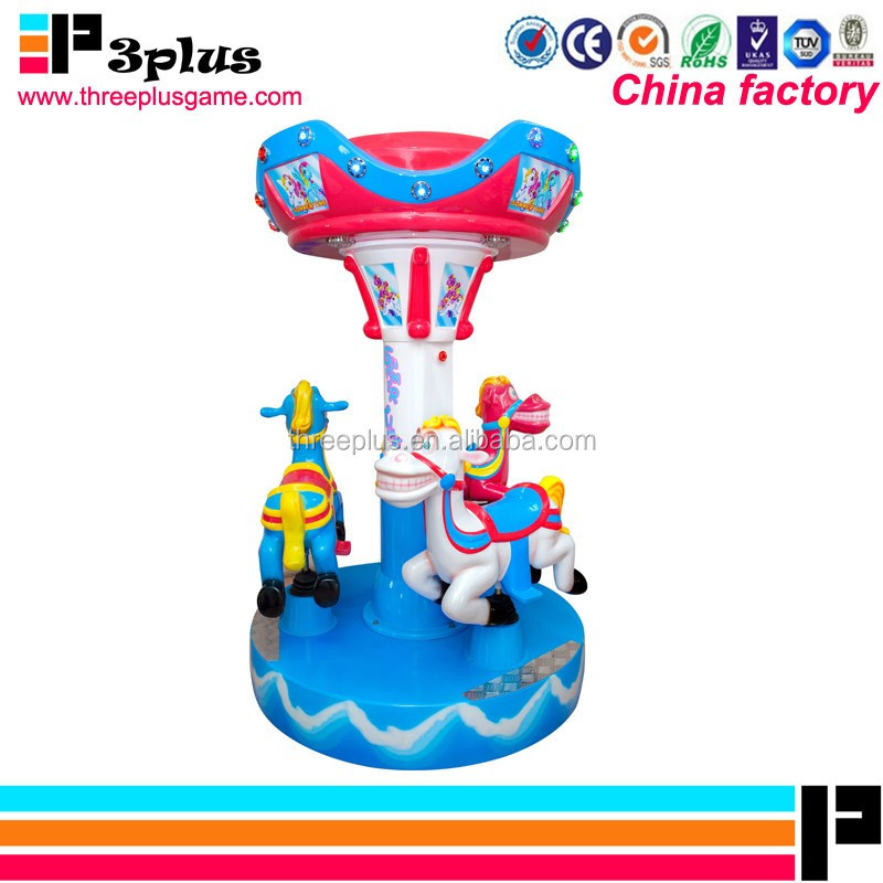 Mini fairground rides small amusement park electric fiberglass carousel horses for sale