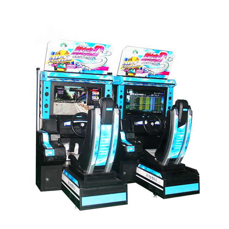 Threeplus coin operated initial d5 electronic simulator car racing arcade game machine for sale