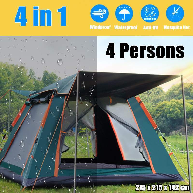 Large Camping Tent Set Up Instant Tent Ultralight Waterproof Portable Outdoor Tent