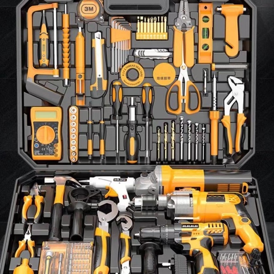 Hardware Electrical Power Combo Kit Cordless Drill Machine Set Other Hand Wrench Tool Box Set Tools Hardware Tool	Kit Sets