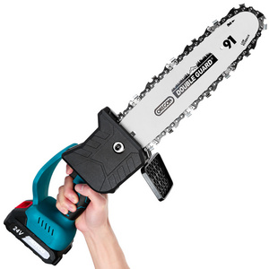 10 inch Brushless Motor Pruning Shears Cordless Portable Chain Saw Mini Electric Chainsaw for Wood Cutting