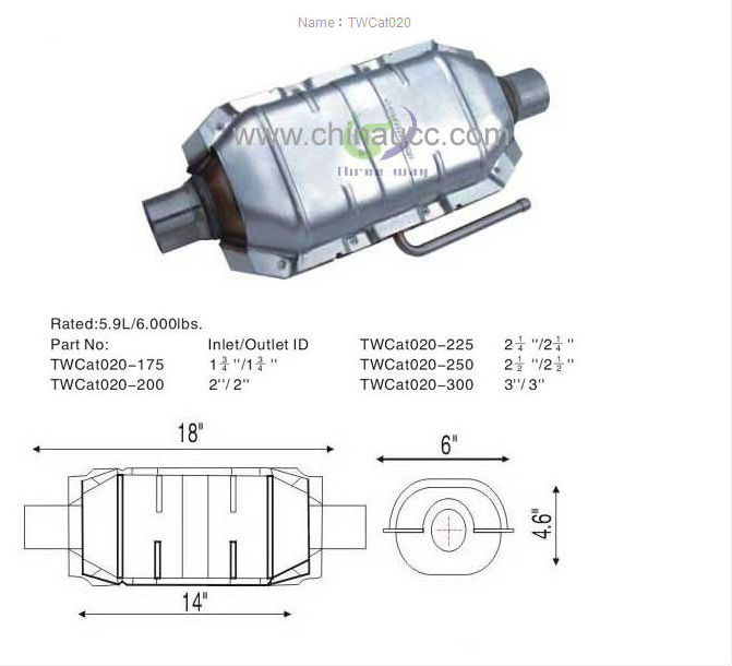 Universal used exhaust manifold catalytic converters for sale