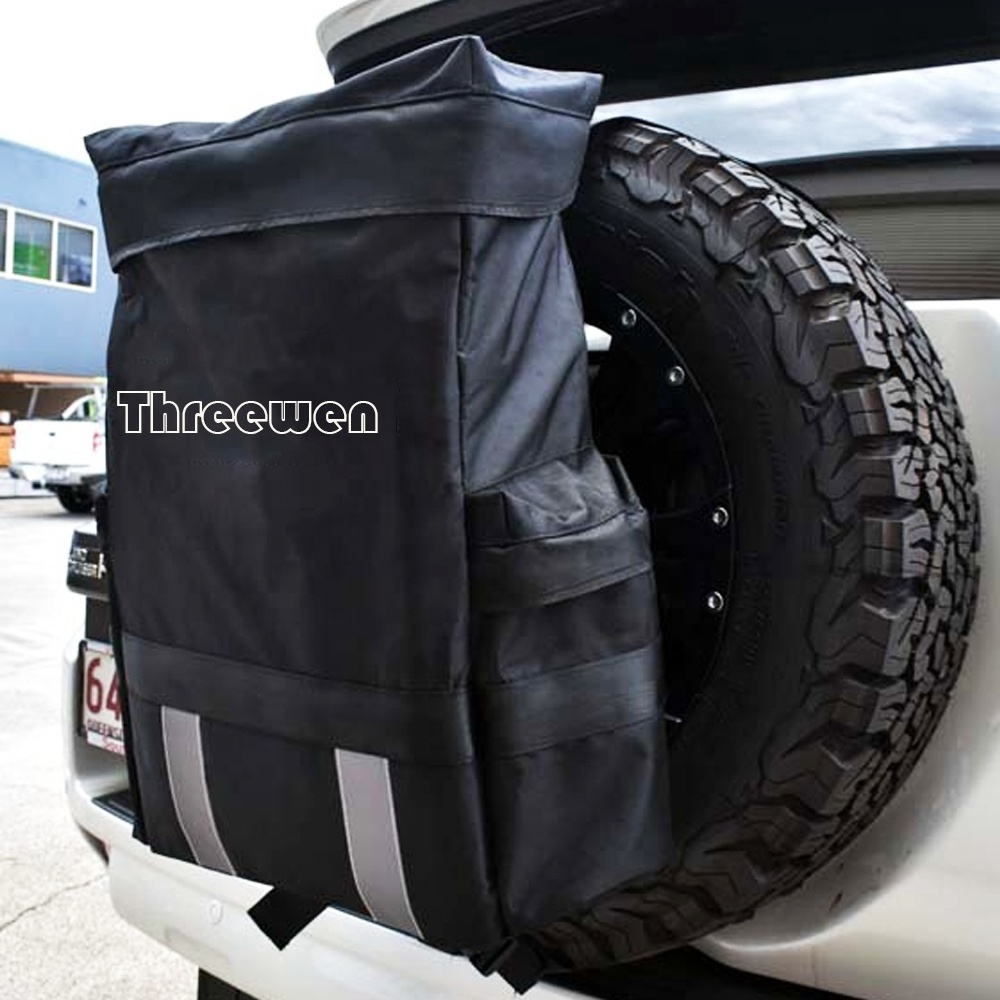 Threewen Heavy duty Universal waterproof customs Spare Tire Trash bag Large capacity cargo spare time storage bag