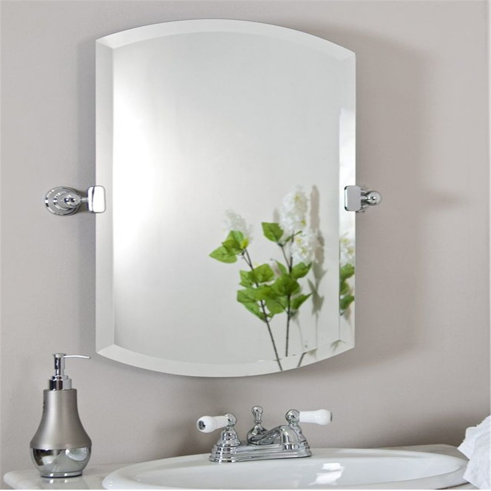 house bathroom decoration 4mm beveled polished edge processing silver mirror with 1