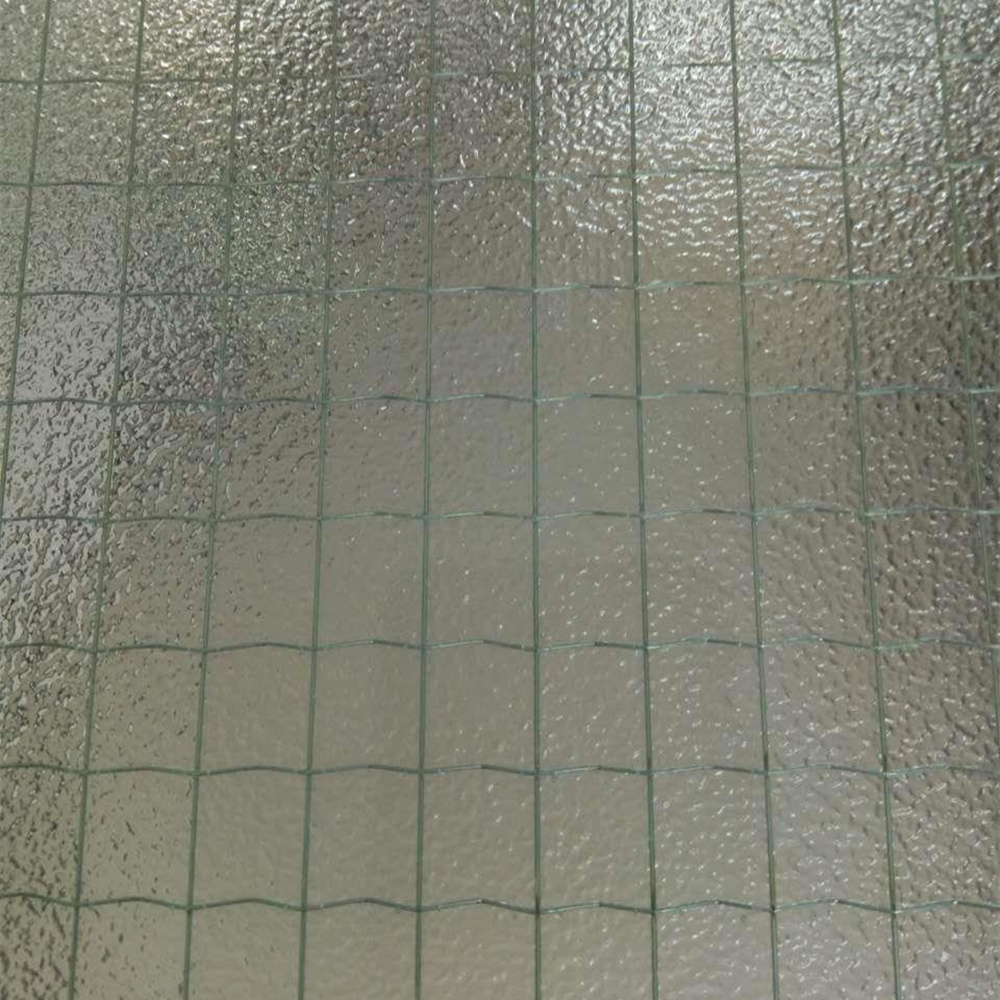 annealed 6mm obscure iron wire mesh figured patterned wired glass prices