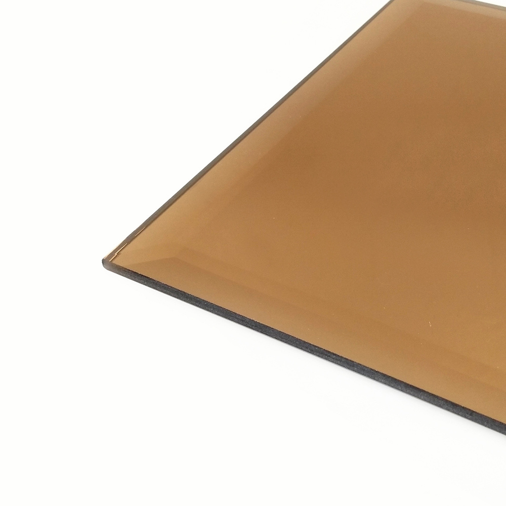 bevel edge 4mm 5mm tinted color euro golden bronze mirror glass price per square meter