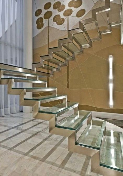 Toughened safe decorative stair  laminated clear building anti slip glass for villa Balustrades