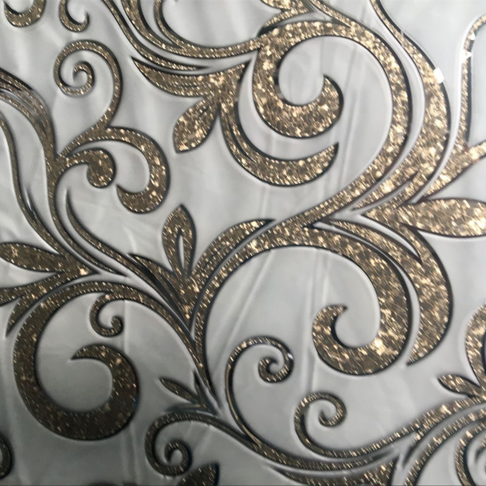 Background wall partition 4mm 5mm golden decorative titanium coated glass