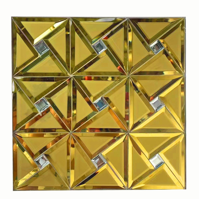 self adhesive rose gold glass mirror mosaic tiles square for kitchen backsplash