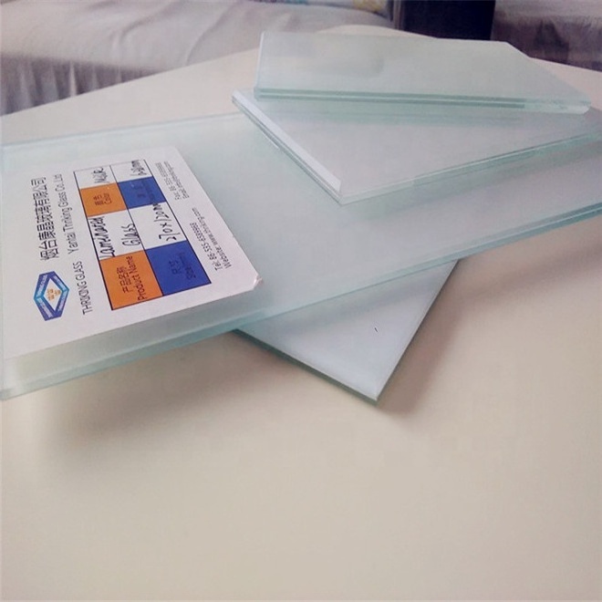 3mm+pvb film+3mm 6.38mm milk white obscure laminated glass for bedroom door