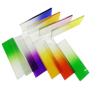 Colored laminated gradient glass office partition decoration tempered glass hotel process customized colored glass