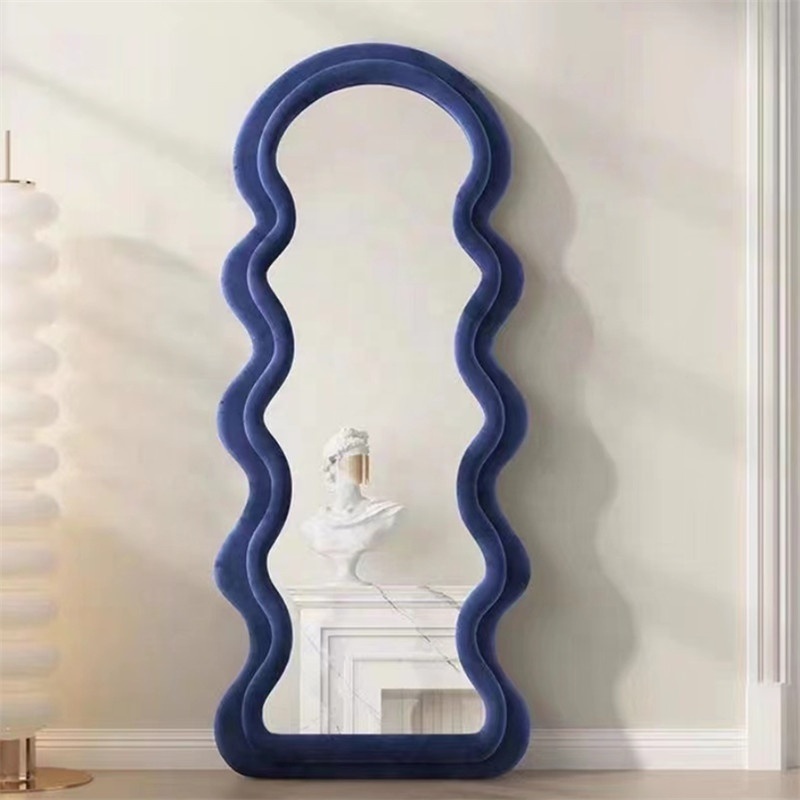 Fashion Style Wavy Full Length Mirror Bedroom Mirror Full-Length