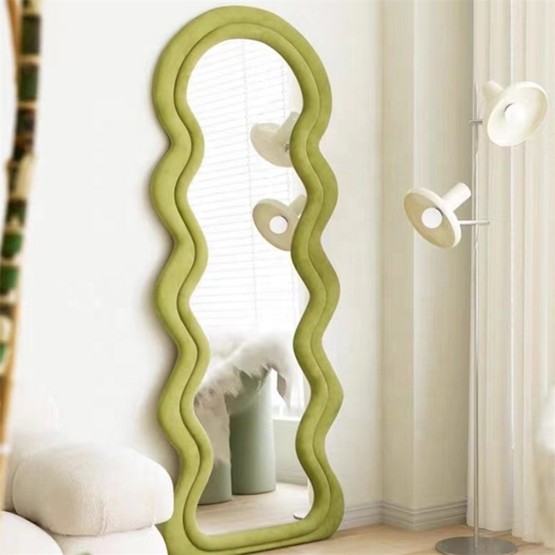 Fashion Style Wavy Full Length Mirror Bedroom Mirror Full-Length