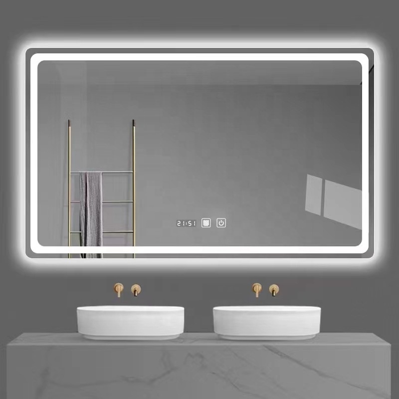 Custom Rectangle Luxury Bathroom Led Mirror Decor Best Selling Mirror With Led Light