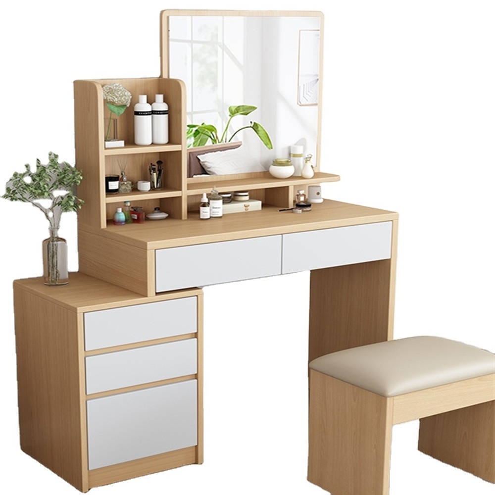 European makeup table bedroom modern storage dresser mirror furniture dressing table