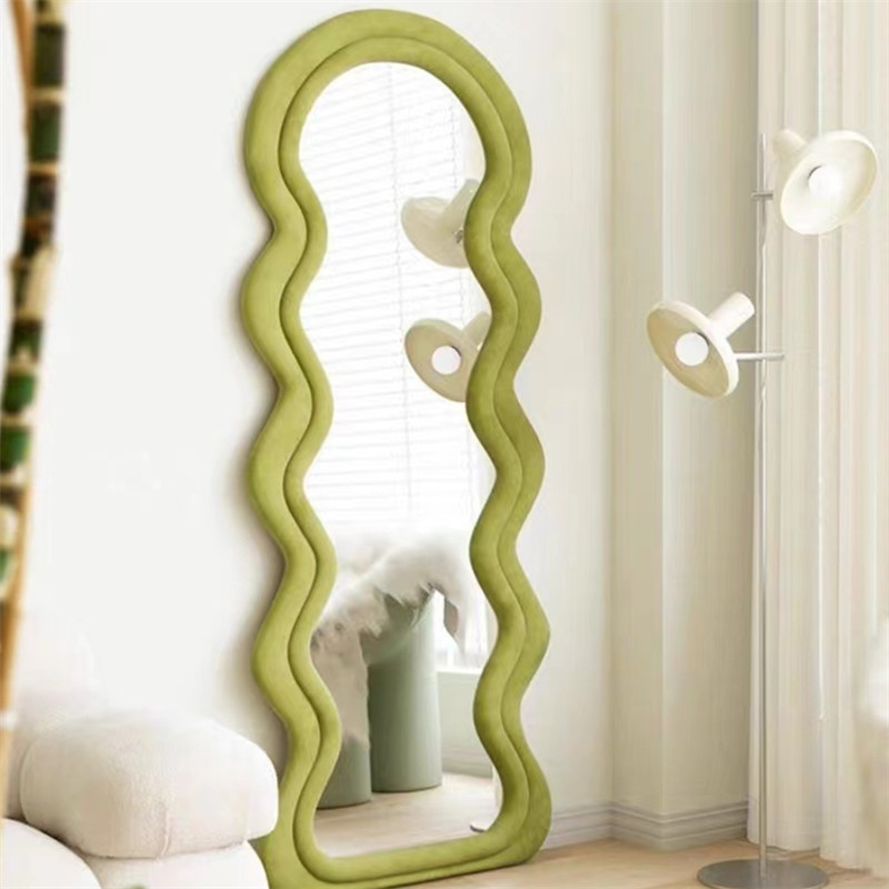 Full Body Dressing Standing Floor Mirror Frame Material Framed Wall Decorative Mirror With Black Frame