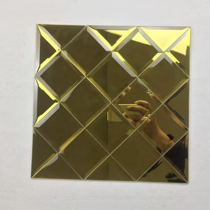 Factory Price Mosaic Mirror Tiles Hot Selling Beautiful Sticker Tile Adhesive Mirror