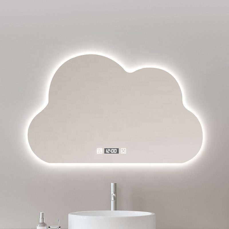 Cloud Shape Wall Mirror With Light Decoration Led Wall Mirror Home Decor