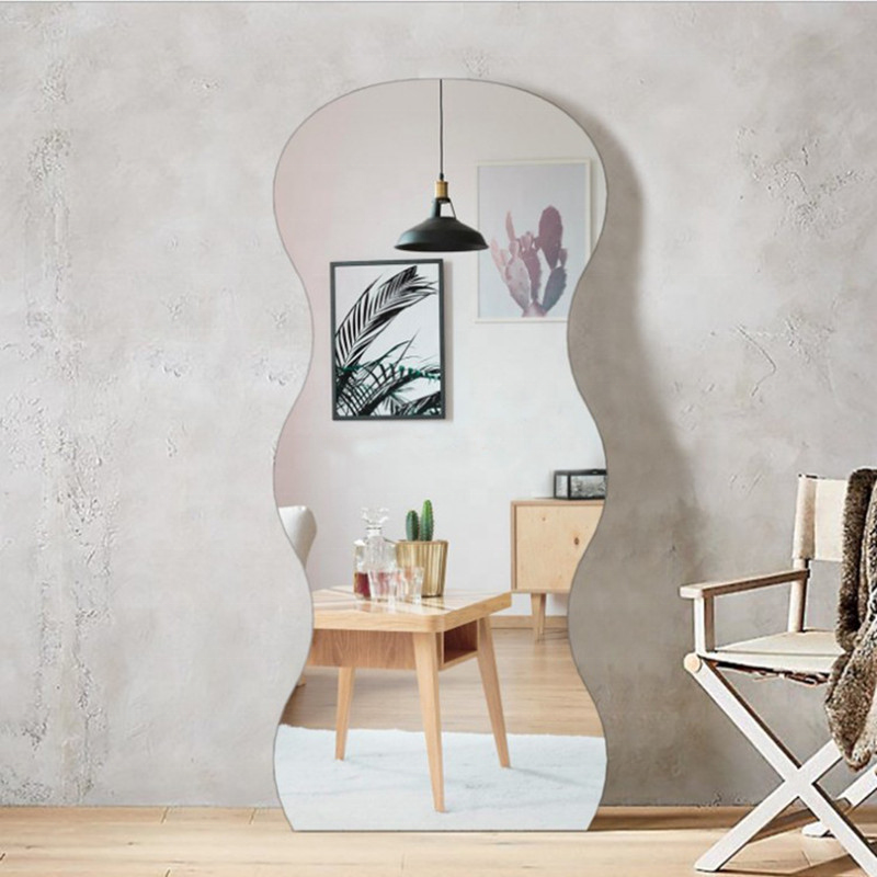 Big irregular teardrop designs for home entrance frameless interior decor mirror wholesale price