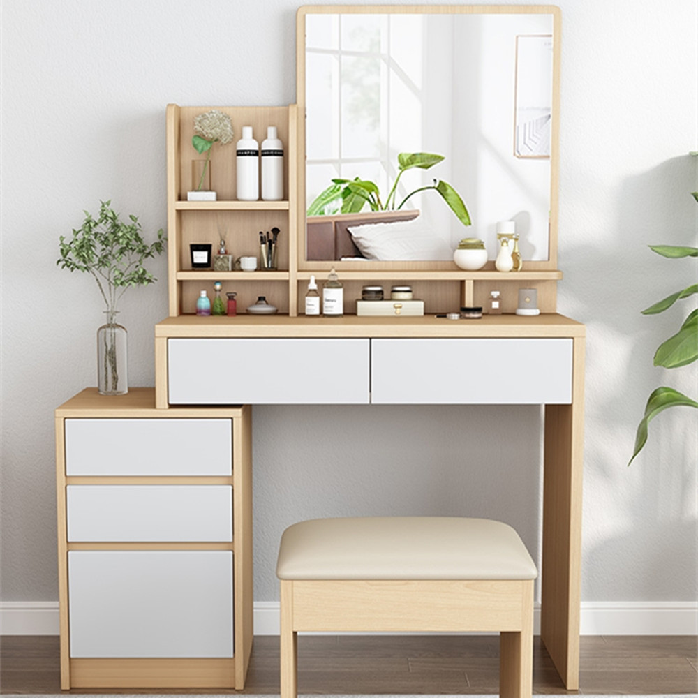 European makeup table bedroom modern storage dresser mirror furniture dressing table