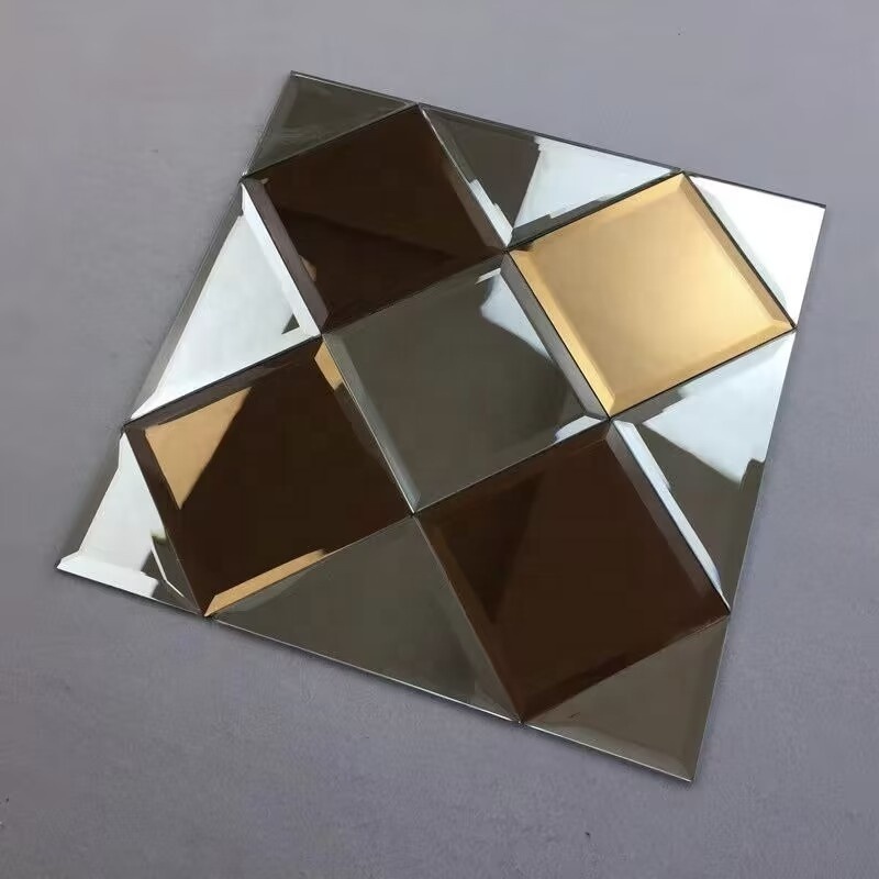 Factory Price Mosaic Mirror Tiles Hot Selling Beautiful Sticker Tile Adhesive Mirror