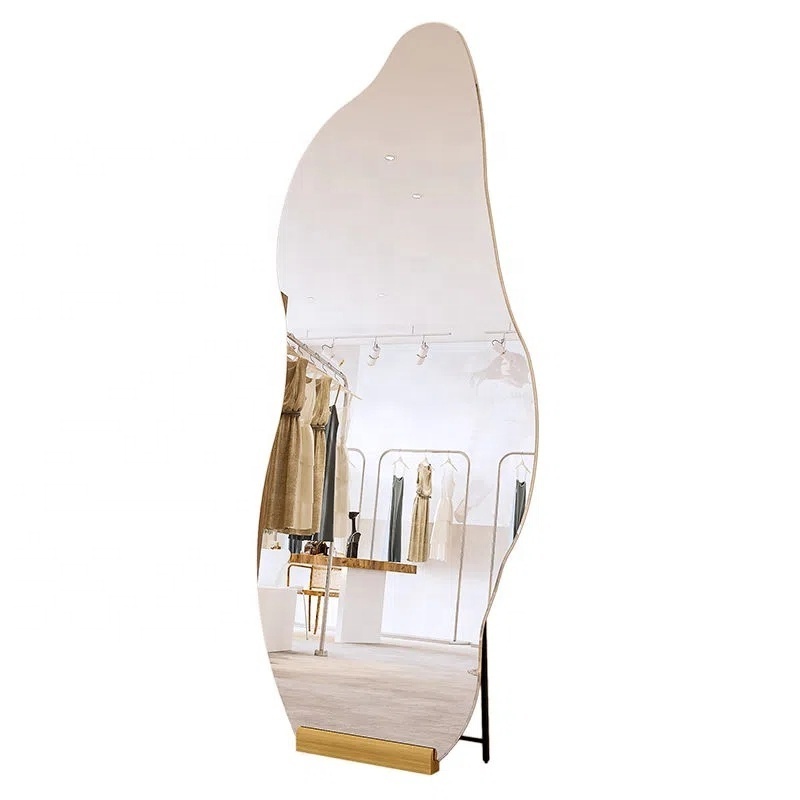 Big irregular teardrop designs for home entrance frameless interior decor mirror wholesale price