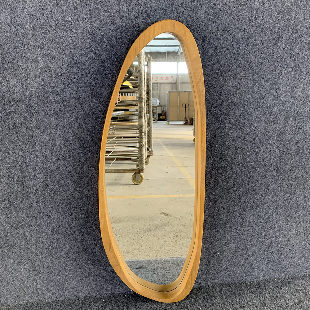 24 x 48 inch irregular shape wooden frame mirrors decor wall floor mirror design