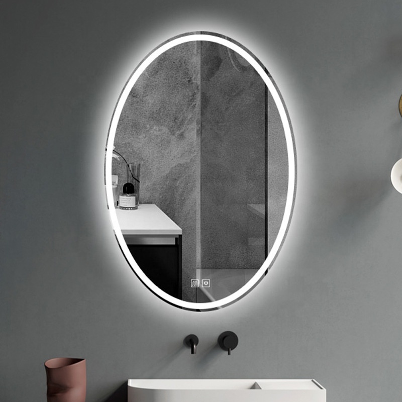 Smart Anti-Fog Touch Screen Backlit Bathtub Dresser Trim LED Bathroom Mirror with Light