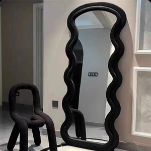 Full Body Dressing Standing Floor Mirror Frame Material Framed Wall Decorative Mirror With Black Frame