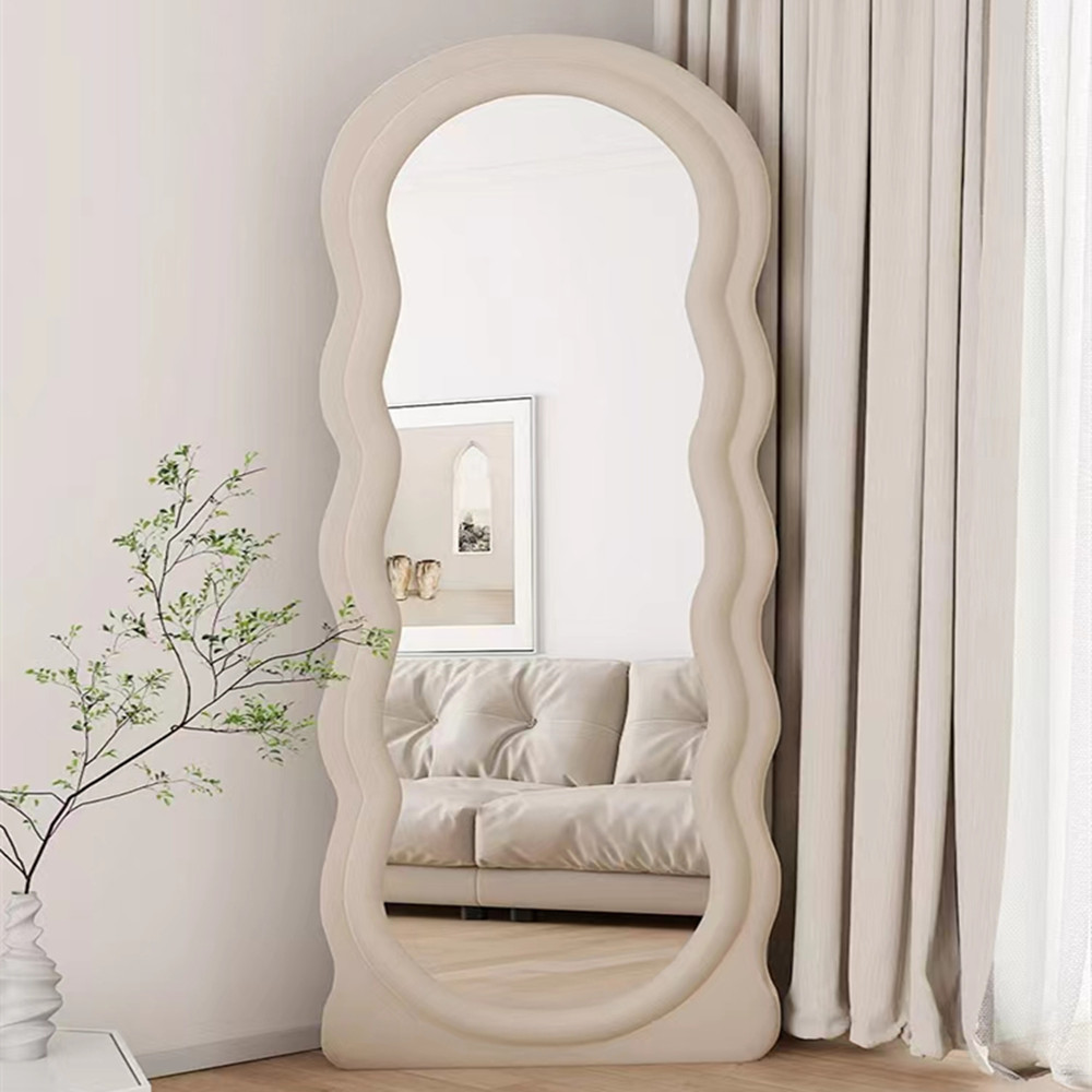 Makeup Factory Wavy Wave Shape Floor Dresser Dressing Full Length Makeup Mirror