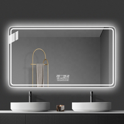 Smart Anti-Fog Touch Screen Backlit Bathtub Dresser Trim LED Bathroom Mirror with Light