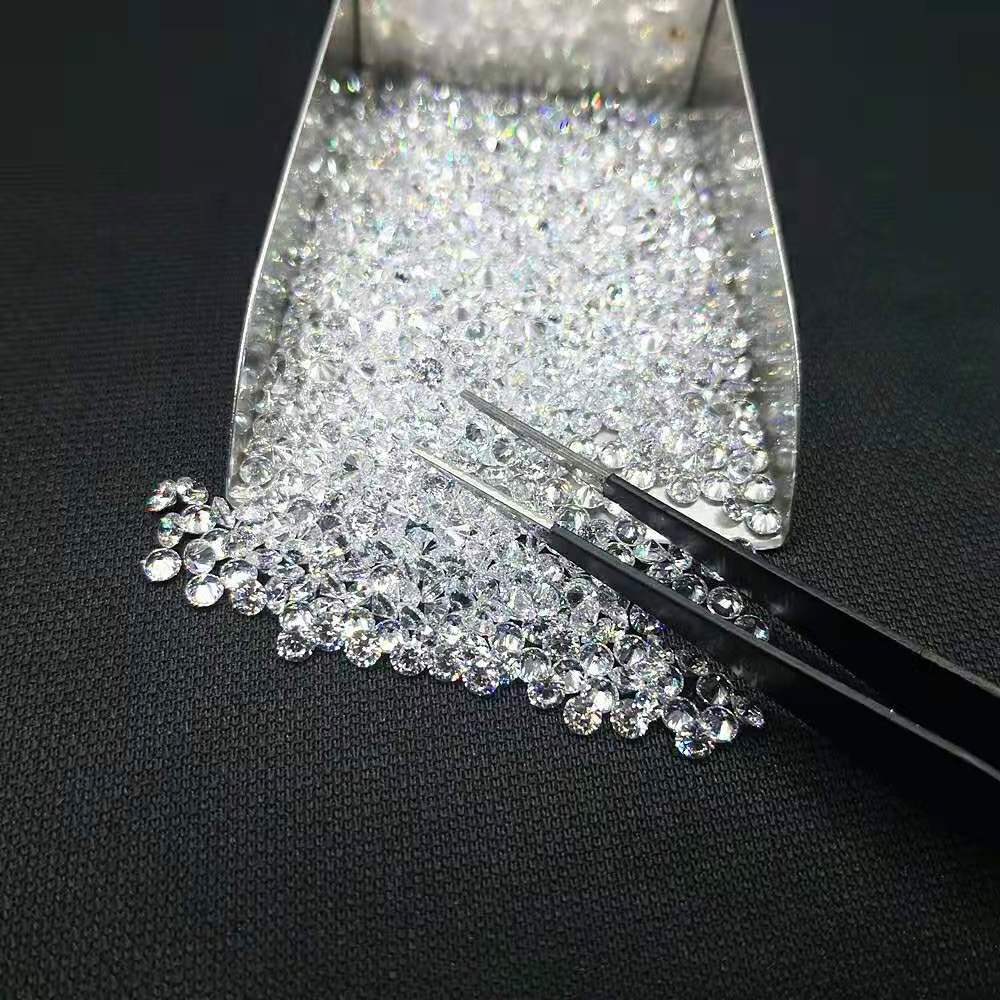 Thriving Gems wholesale 100pcs/bag 5A top quality round cut big size cubic zirconia white cz stone