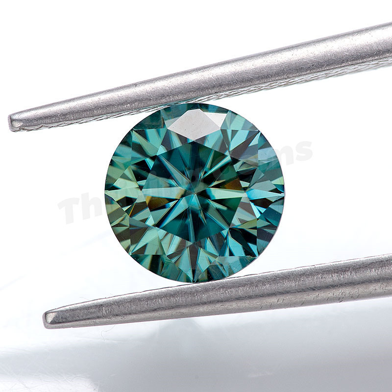 Thriving Gems Machine Cut Cheap Diamond Precious Gemstone Wholesale Blue Moissanite