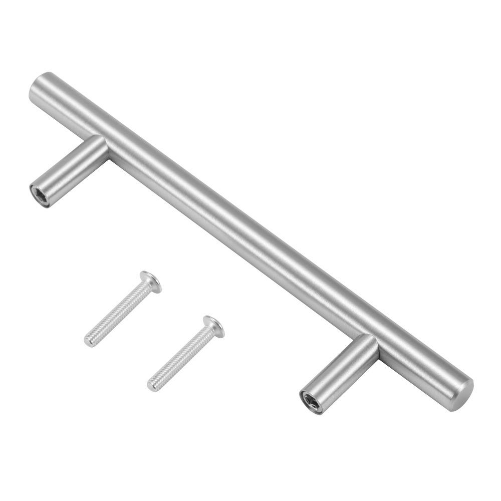 OEM Customized Solid Metal T-Bar Stainless Steel Polishing Cabinet Pull Handles Knurled Brass Brushed Nickel Pull for Furniture