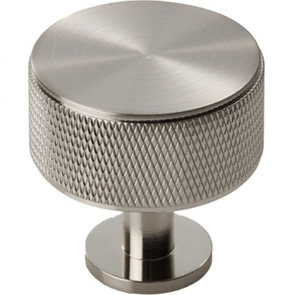 Custom Design Metal CNC Machined Aluminum Silver Polishing Chrome Knurled Cabinet Knob