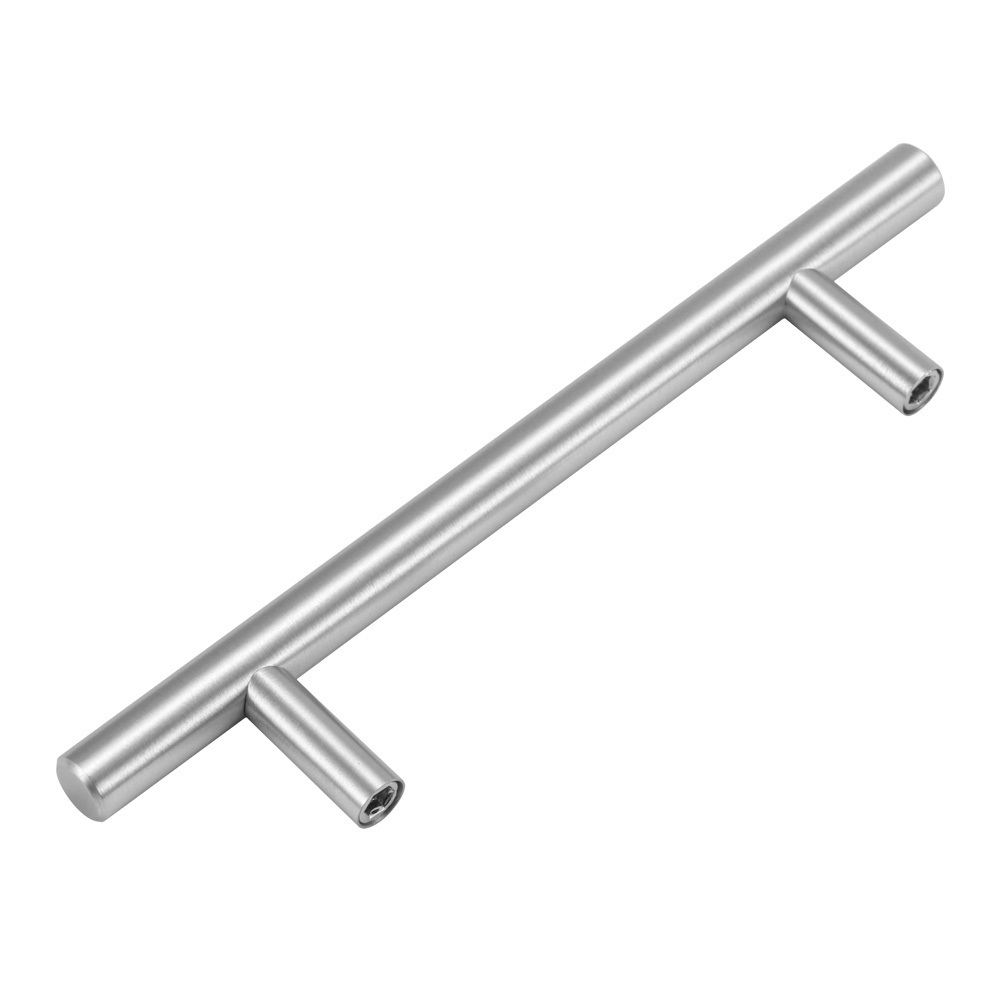 OEM Customized Solid Metal T-Bar Stainless Steel Polishing Cabinet Pull Handles Knurled Brass Brushed Nickel Pull for Furniture